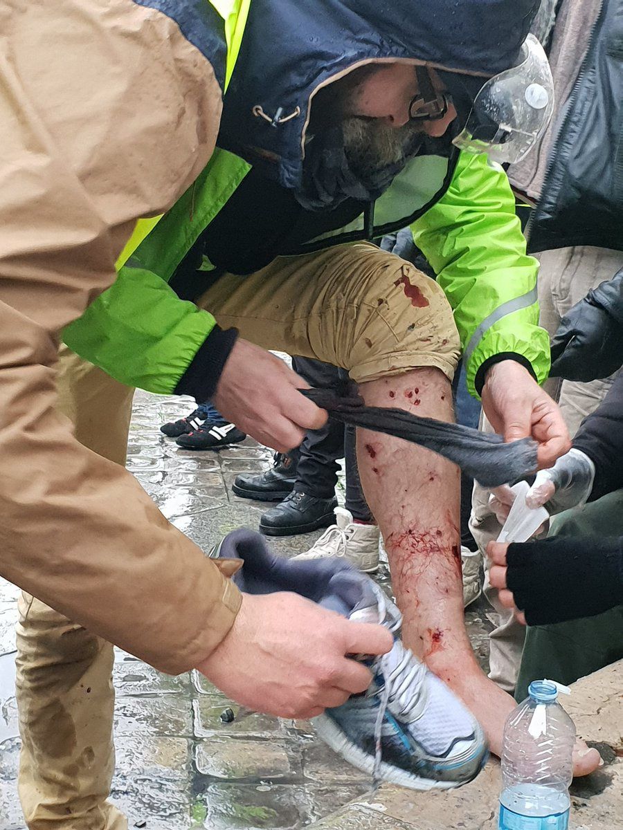 Gilet jaune blessé par une grenade (c)  Wladimir Garcin-Berson ‏ / Le Figaro