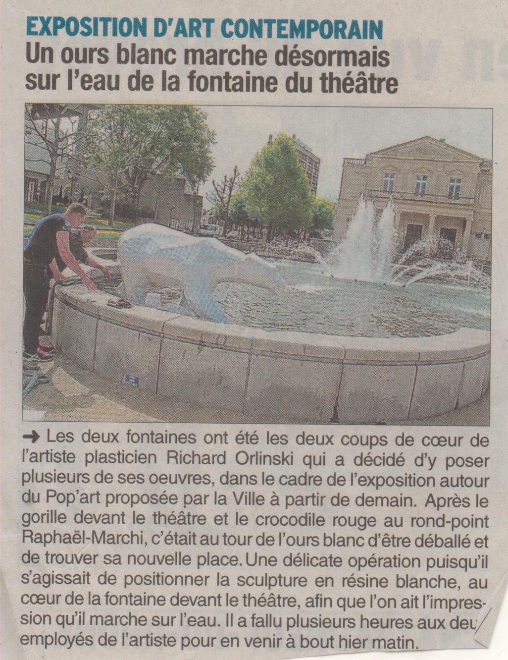 Coupures de presse concernant l'exposition Pop'art 2017.