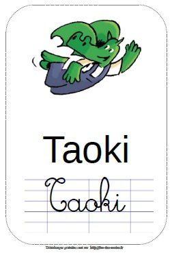 Affichage personnages principaux - Taoki et compagnie CP : Taoki , Hugo et Lili