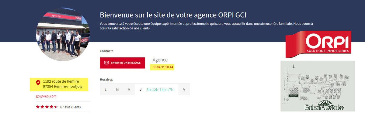L’agence ORPI GCI, vous propose des logements meublés dans un cadre verdoyant, idéalement placé dans Rémire-Montjoly