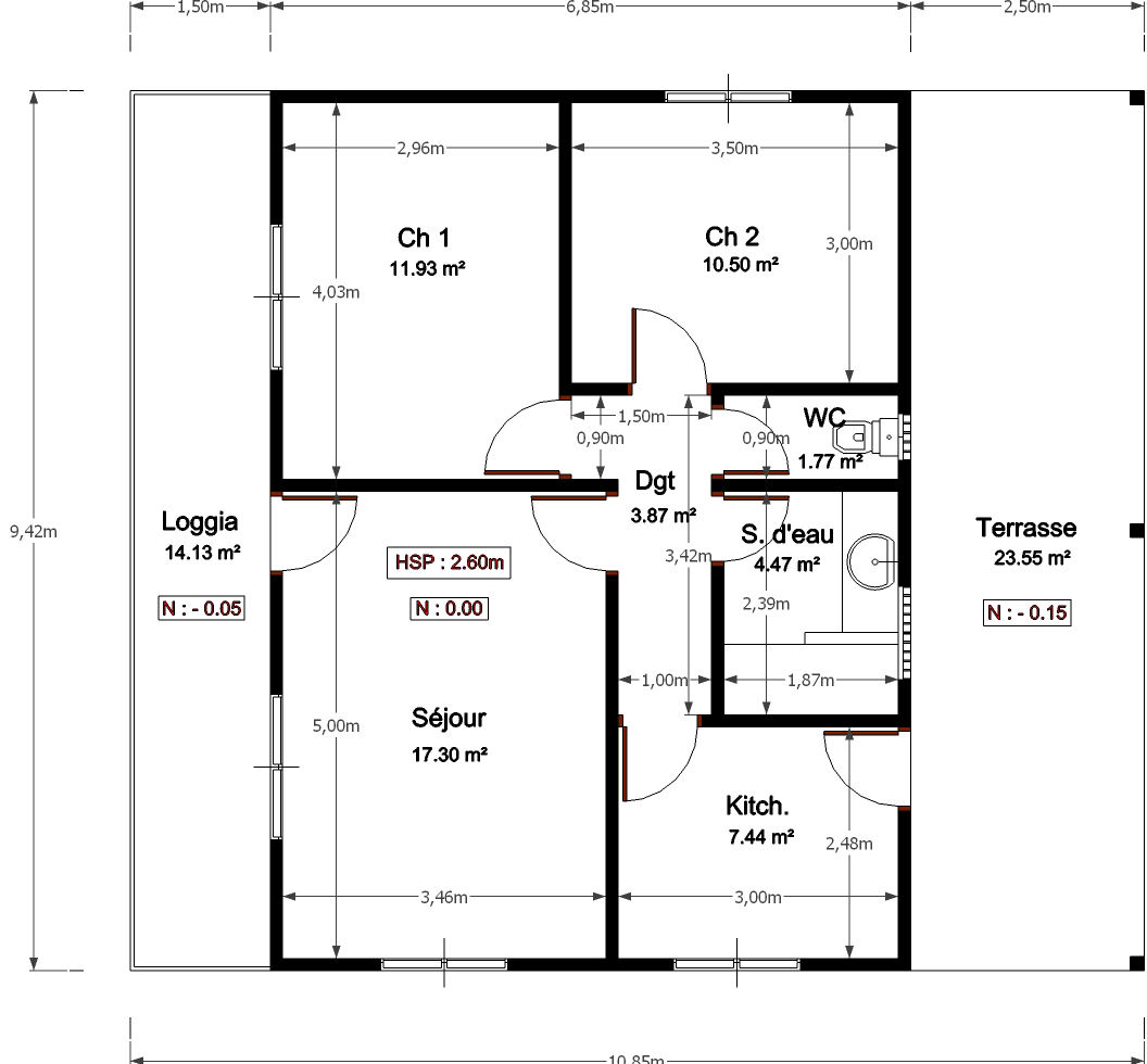 Location de Logements meublés sur REMIRE-MONTJOLY banlieue chic de CAYENNE - GUYANE