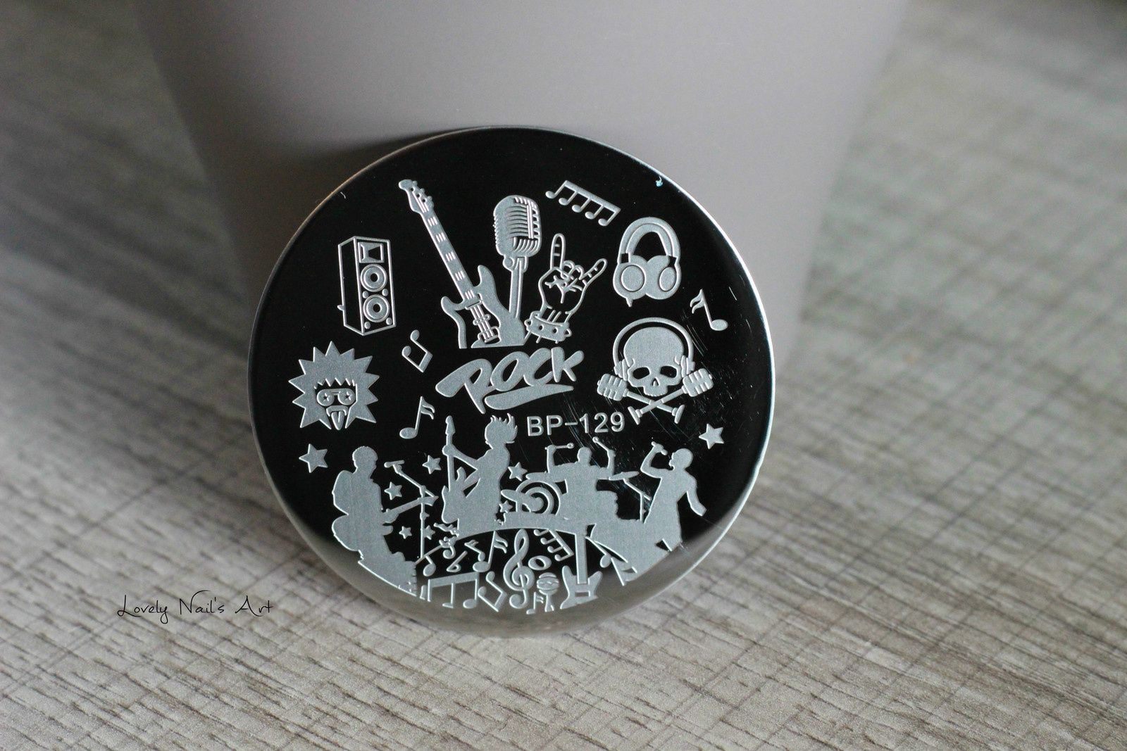 Plaque de Stamping Ronde Rock Musique BP-129 