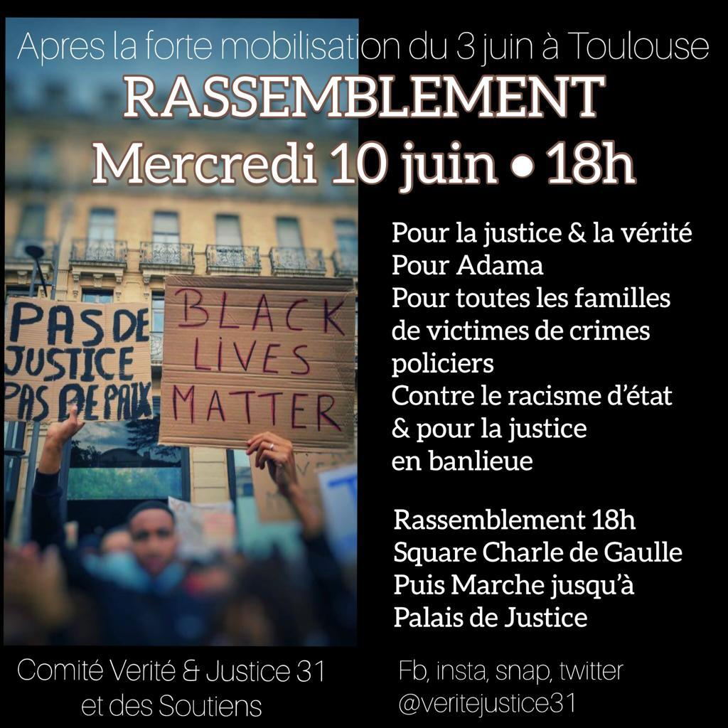 Mercredi 10 juin 18h Square Charles de Gaulle : stop aux milices fascistes et racistes policières !