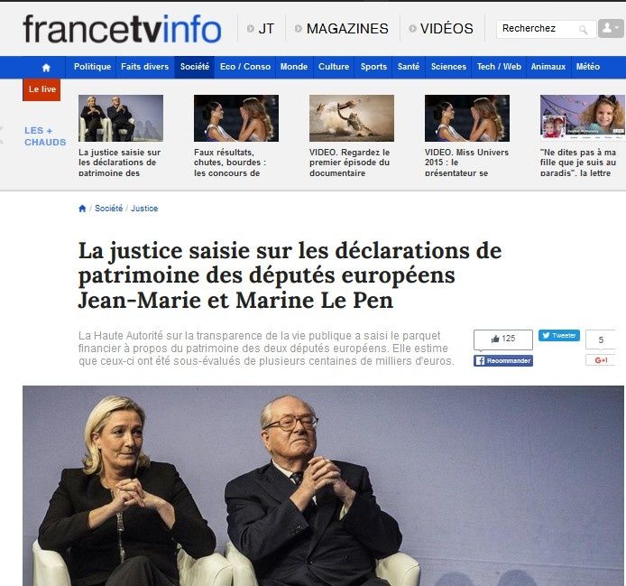 Quand la haute autorité pour la transparence de la vie publique fait tanguer le bateau Le Pen