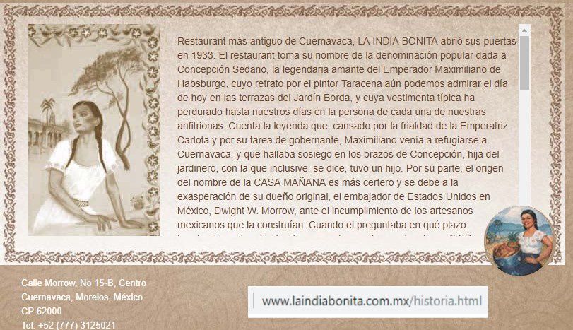 Lieu de légende et d'histoire : La India Bonita à Cuernavaca