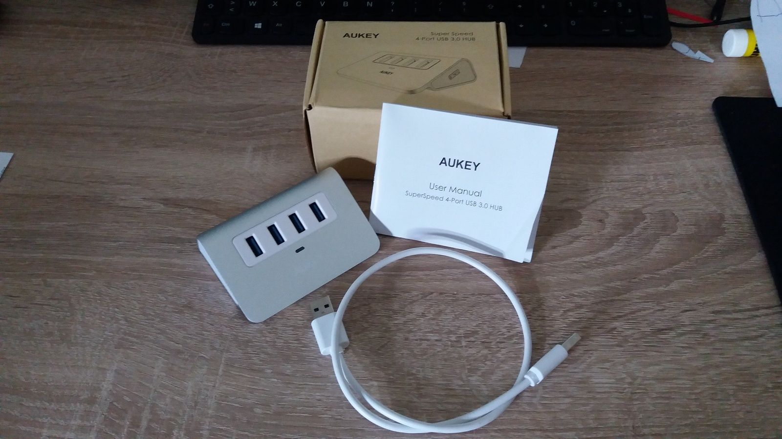 Unboxing Aukey Hub 4 ports USB 3.0
