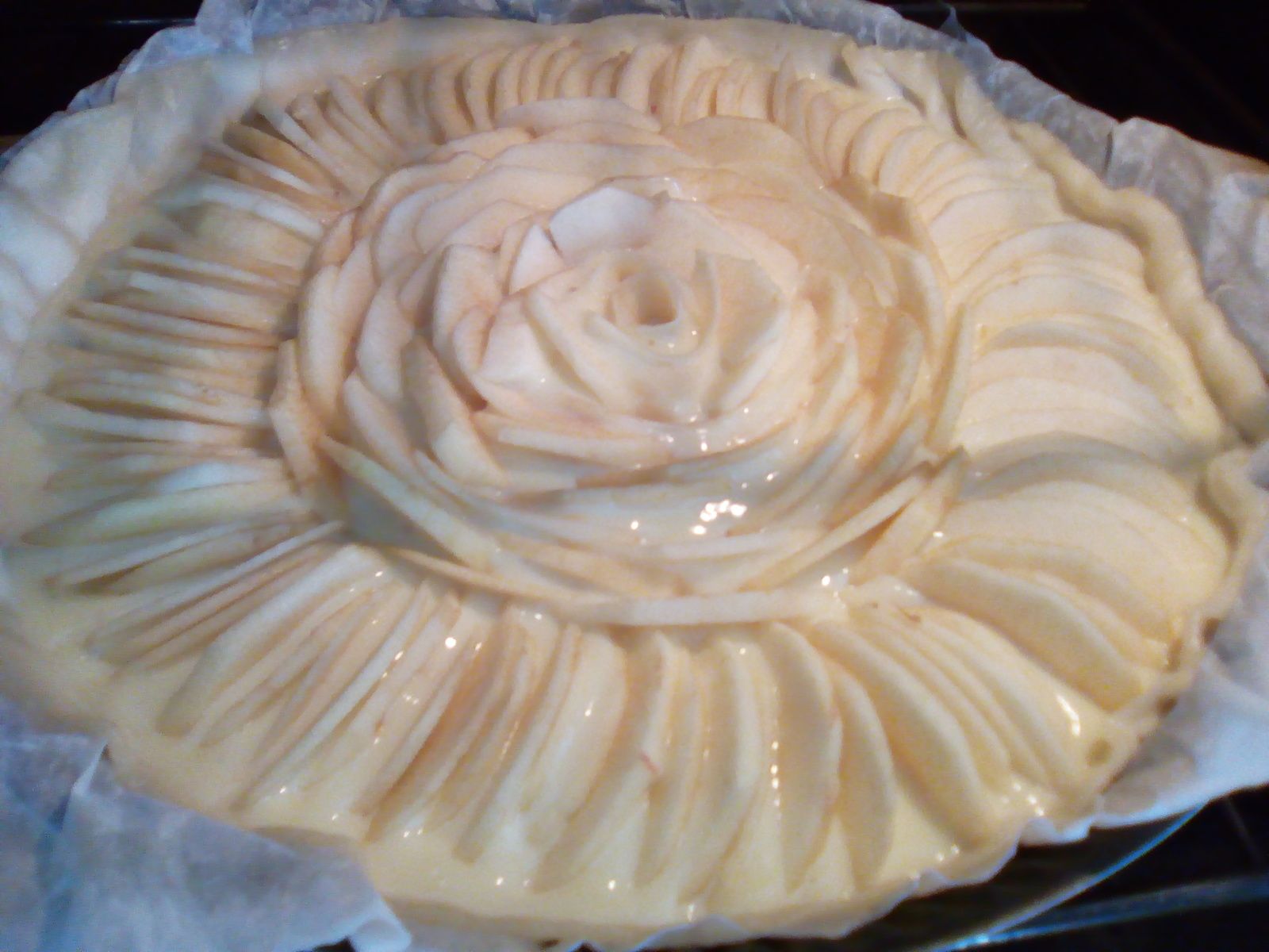 Tarte aux pommes à la crème pâtissière