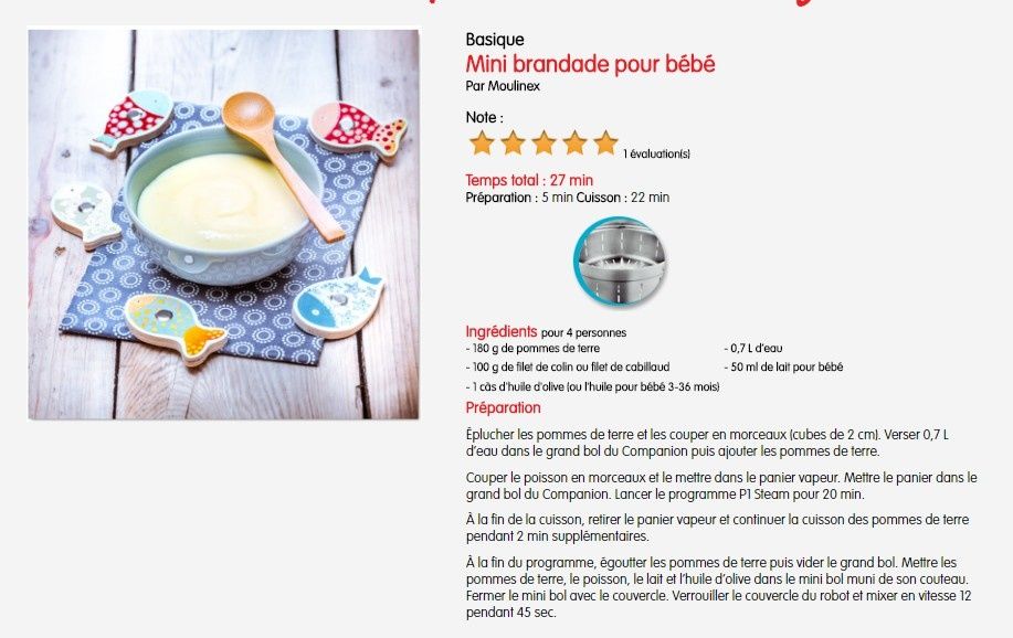 Les recettes moulinex avec le mini bol companion - Mes Meilleures Recettes  Faciles