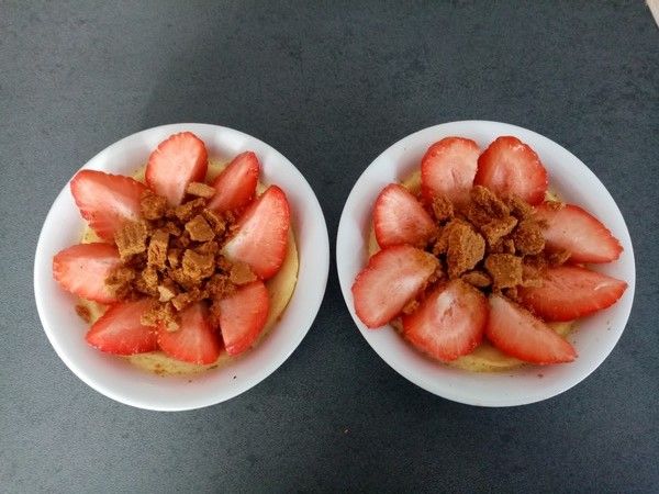 Cheesecake minute aux fraises de Michalak (companion ou pas)
