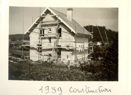 Construction de la maison en 1959