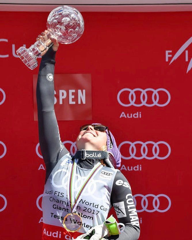 Photo Agence Zoom, 19/03/2017, Aspen. Tessa Worley remporte le globe de cristal