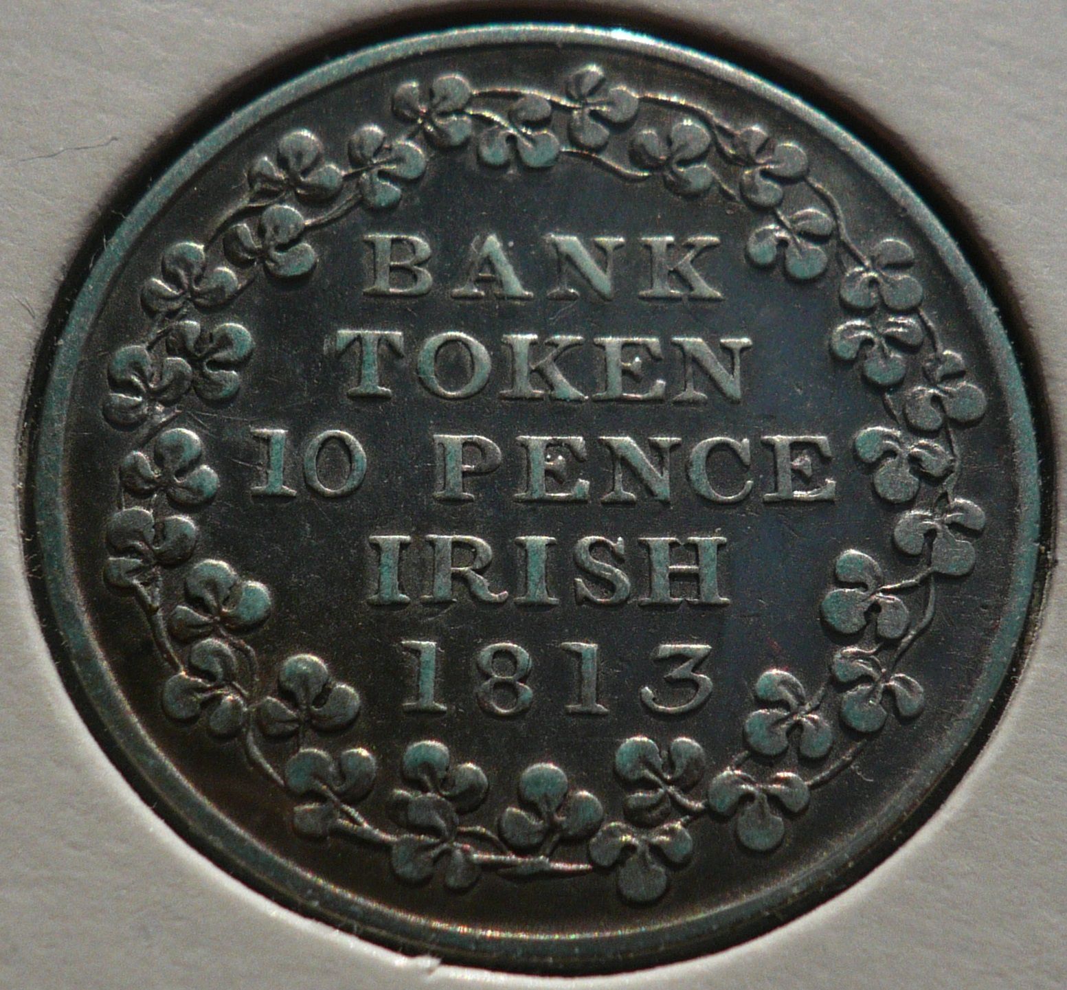 BANK TOKEN 10 PENCE IRISH 1813