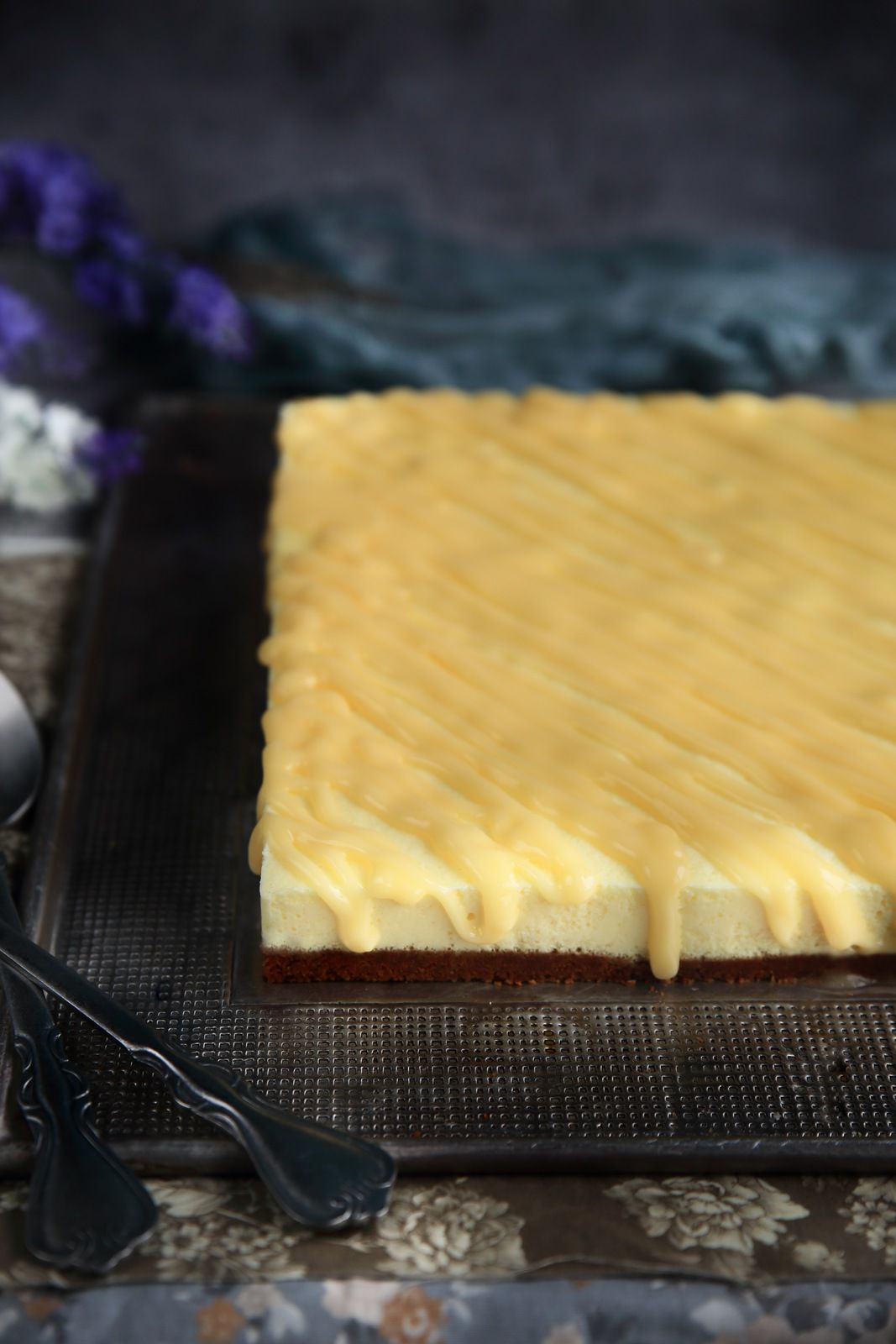 Carrés cheesecake au fromage blanc et citron