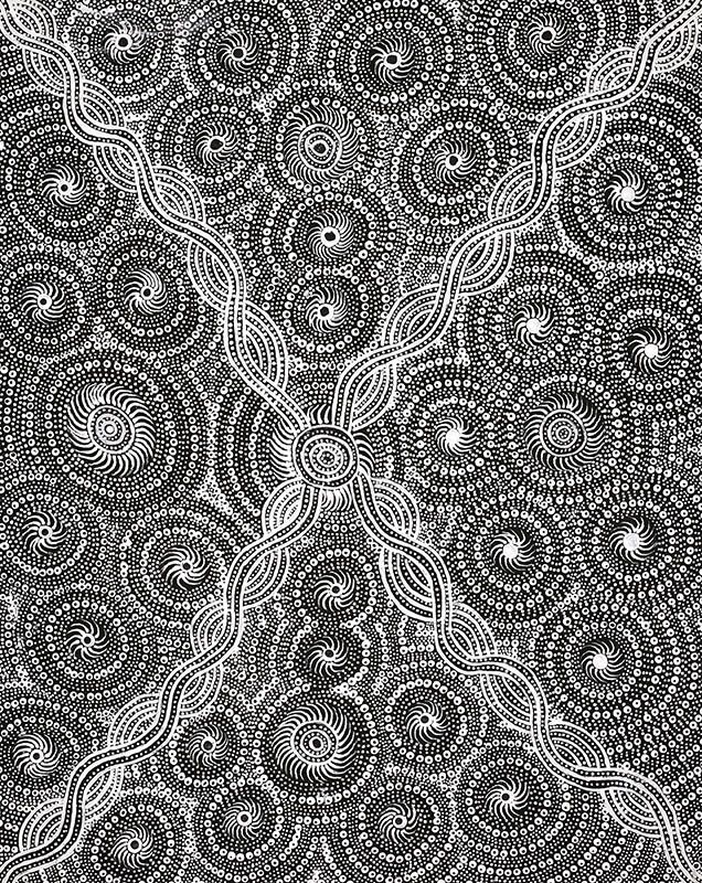 pointillisme, peinture aborigène, art australien contemporain, Paris