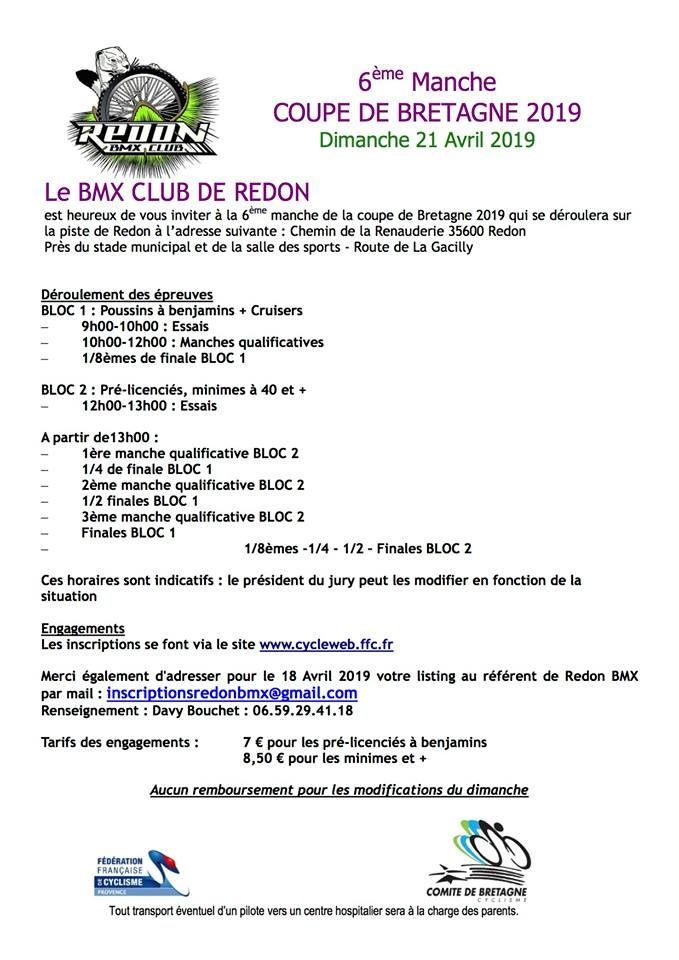 INVITATION REDON - COUPE DE BRETAGNE