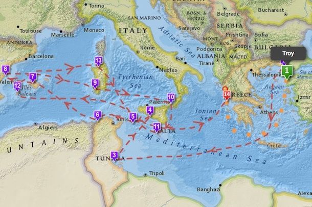 Sur les traces de l'Odyssée d'Ulysse avec une carte interactive ...