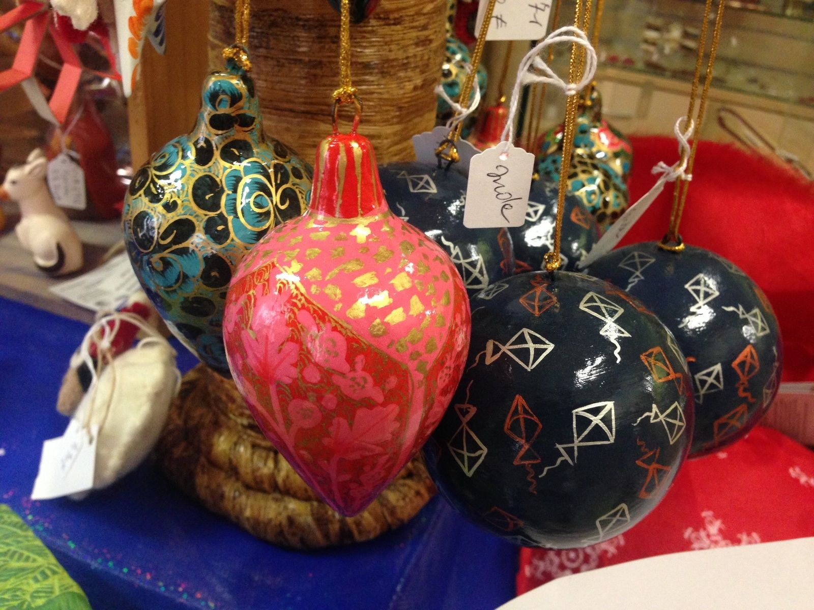 Boules de Noël en papier mâché - Inde