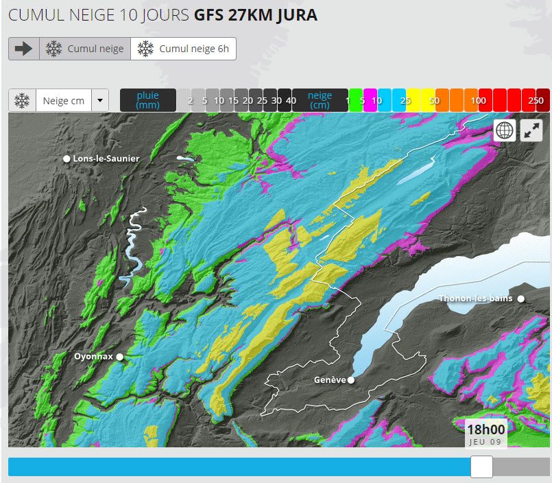 chute neige prevision jura