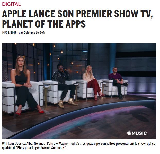 Apple lance son 1er TV Show