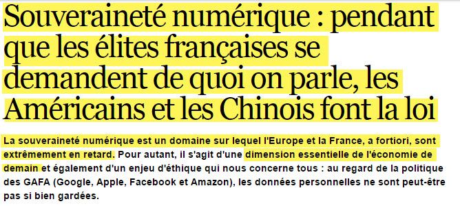 Souveraineté numérique