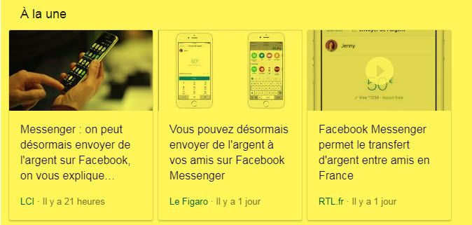 Facebook Messenger permet le transfert d'argent entre amis et particuliers en France