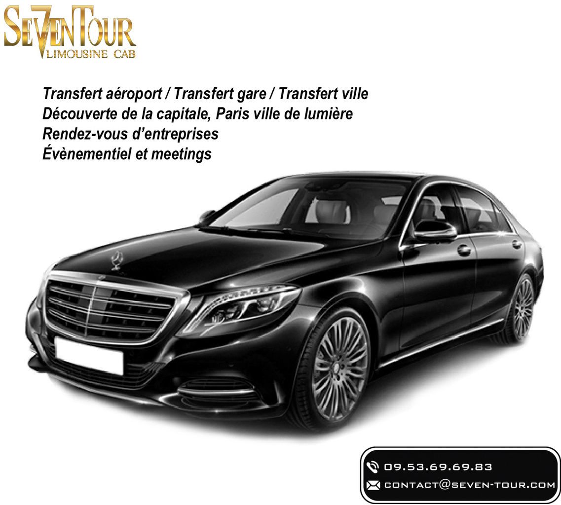 Chauffeur privé - Transfert haut de gamme personnes - Transfert réservation prestige Seven tour Limousine Cab Abdel Ftouh