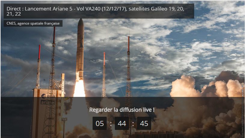 Lancement Ariane5 -vol-VA240 satellites galileo ookawa be leader