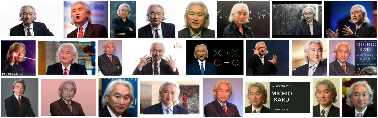 Michio Kaku born at San Jose, California United States Residence New York City United States Nationality American Alma mater	Harvard University (B.A., 1968) University of California, Berkeley (Ph.D., 1972) Known for	String field theory Physics of the Impossible Physics of the Future The Future of the Mind Spouse(s)	Shizue Kaku Children	2 Awards	Klopsteg Memorial Award (2008) Scientific career Fields	Theoretical physics Institutions	City University of New York New York University Institute for Advanced Study Doctoral advisor	Stanley Mandelstam Website	MKaku.org Michio Kaku (/ˈmiːtʃioʊ ˈkɑːkuː/; born 1947) is an American theoretical physicist, futurist, and popularizer of science. He is professor of theoretical physics in the City College of New York and CUNY Graduate Center. Kaku has written several books about physics and related topics, has made frequent appearances on radio, television, and film, and writes online blogs and articles