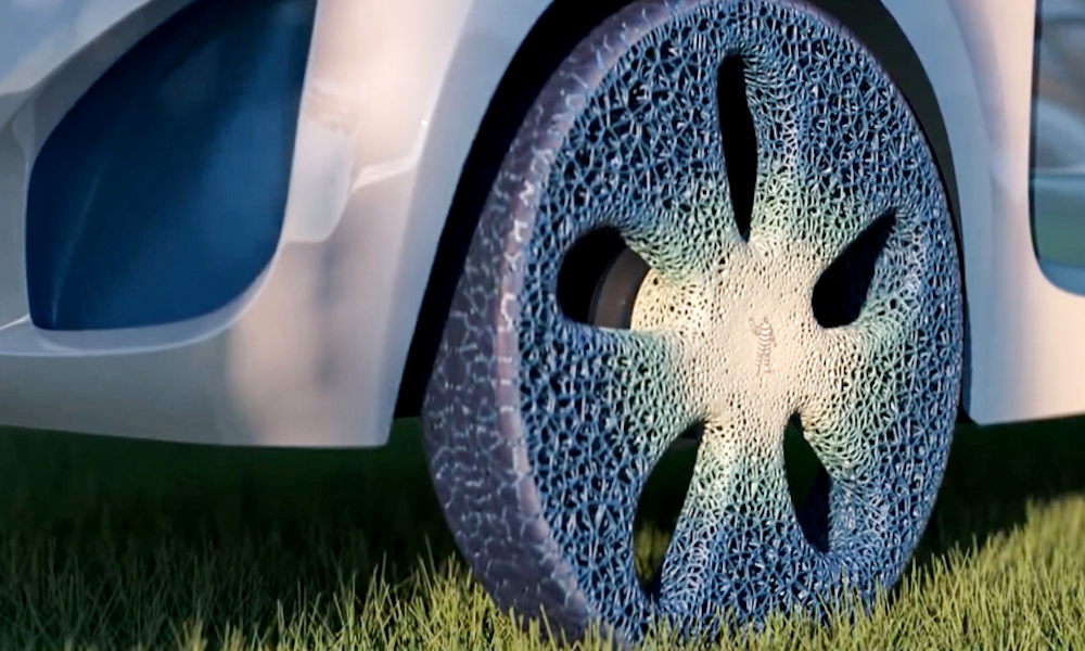 Michelin invente le pneu matériau recyclable et biodégradable fabriqué par imprimante  3D : le pneu Vision - OOKAWA Corp. Raisonnements Explications Corrélations