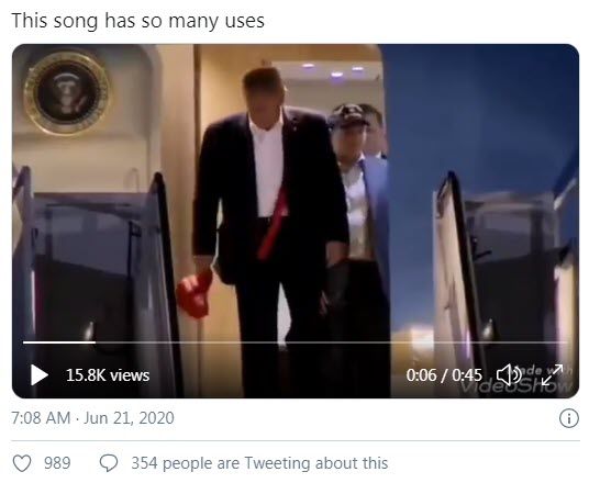 The walk of shame Vidéo. Donald Trump chemise ouverte, cravate défaite, "la marche de la honte" commentent les internautes