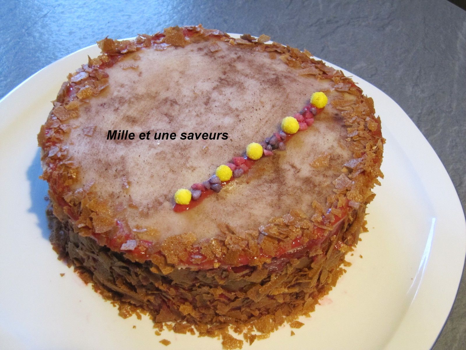 Molly cake avec curd framboise