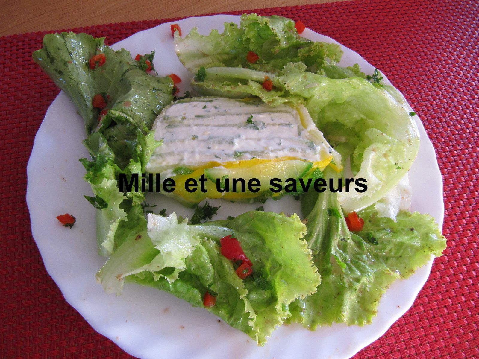 Terrine de courgettes et chèvre frais mille et une saveurs dans ma