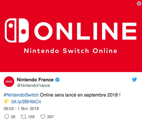 Le Online sur Switch : la fête sera finie en septembre 2018 !