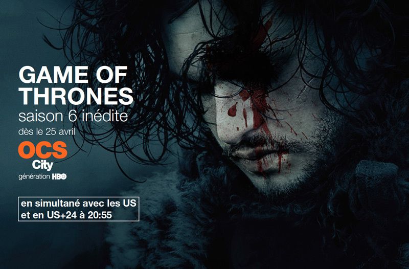 La saison 6 de Game of Thrones diffusée dès cette nuit sur OCS (vidéo)