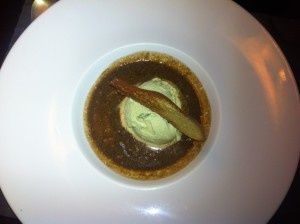 Le velouté au café et sa glace au thé vert