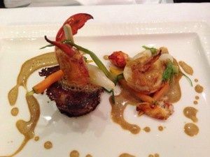 Croustillant de pied de cochon et homard Croustillant de pied de cochon et homard