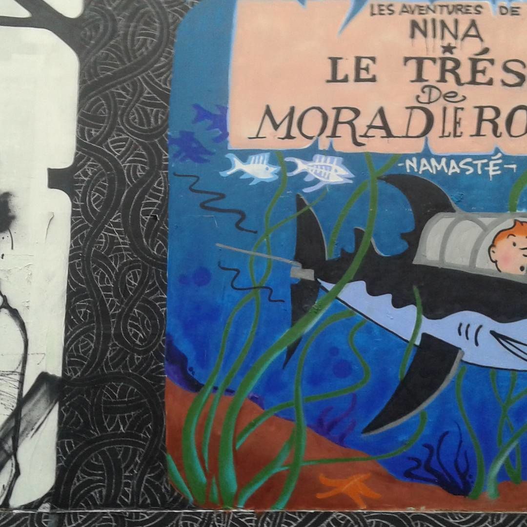 Fresque de street art à Belleville : Tintin inspiré par l'histoire de l'art, inspire l'art de la rue ! 