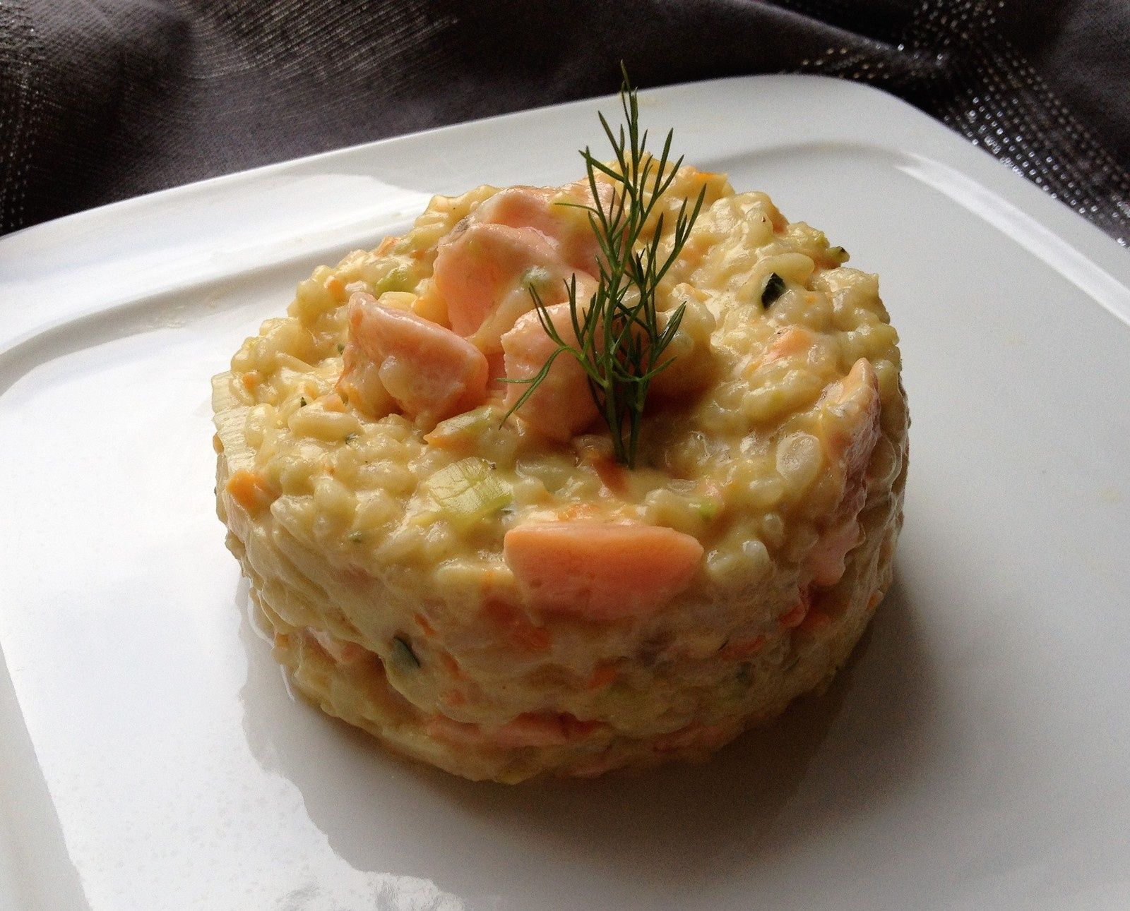 risotto aux 3 légumes et saumon frais - Elleisab,le blog d'une momoflinguée