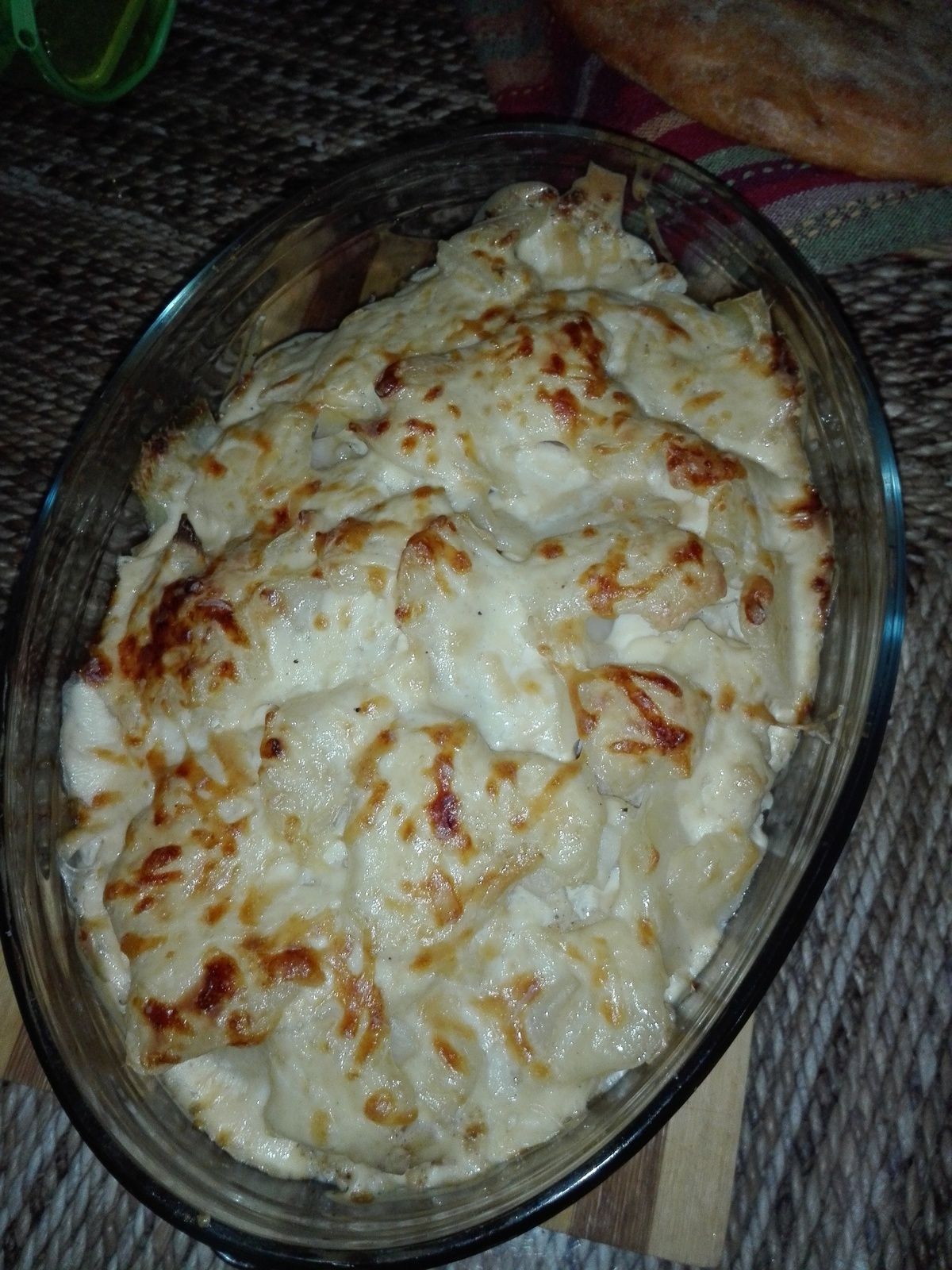 Gratin de chou-fleur et pomme de terre à la crème et au parmesan