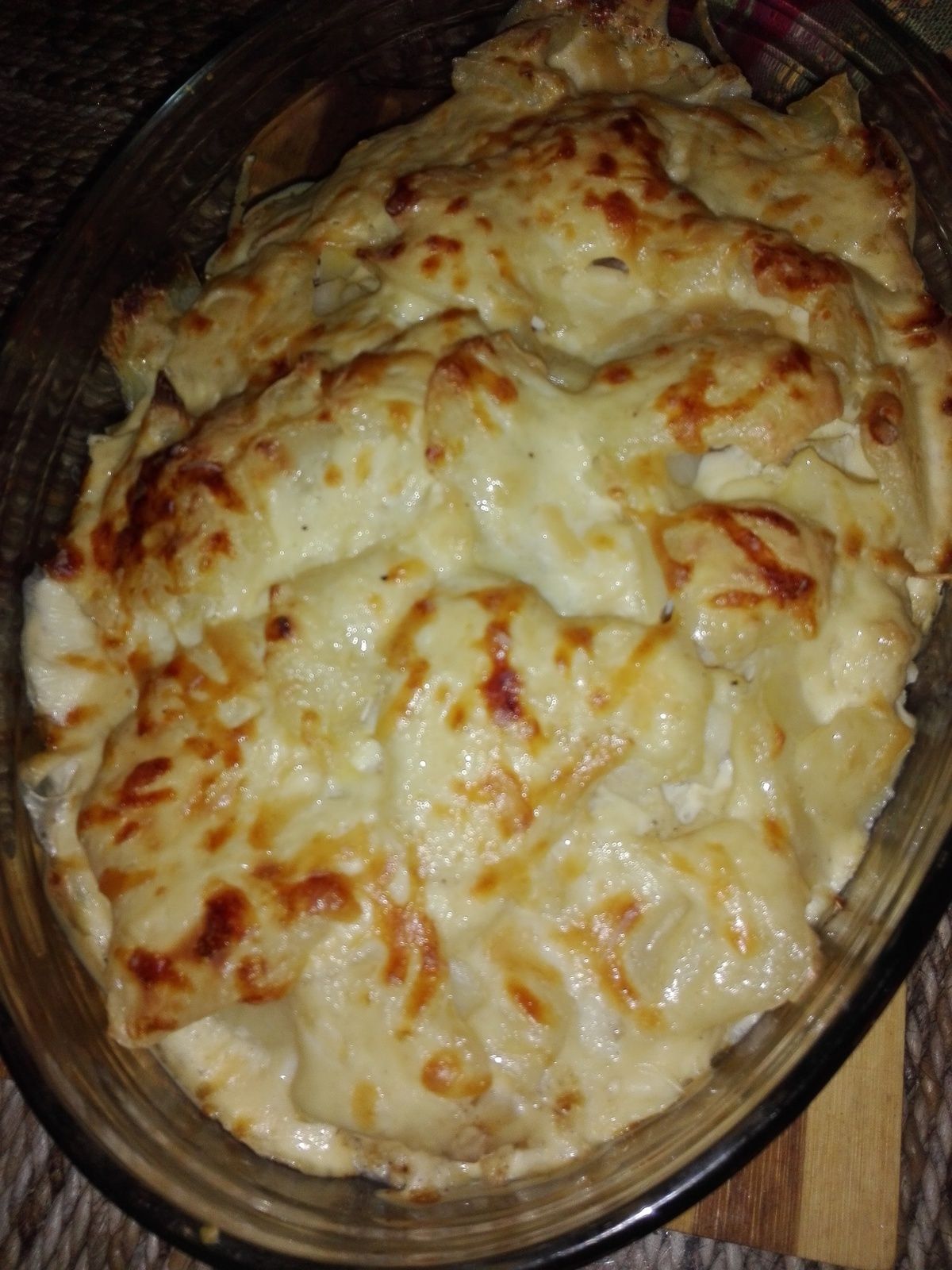 Gratin de chou-fleur et pomme de terre à la crème et au parmesan