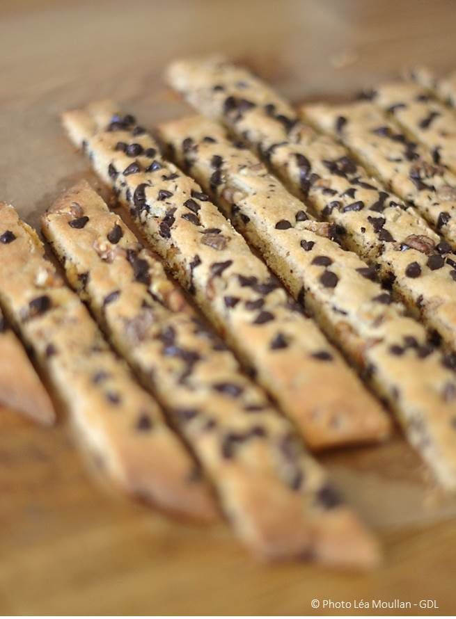 Cookies stick (pépites de chocolat et noix)