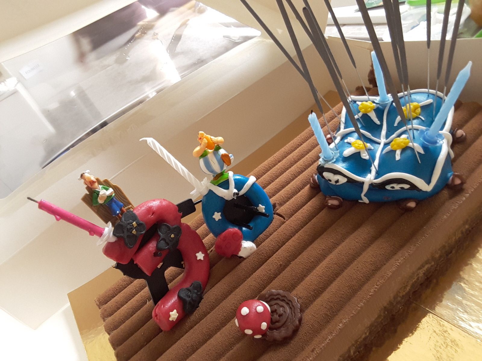 Décoration gâteau pâte à sucre Asterix et Obelix