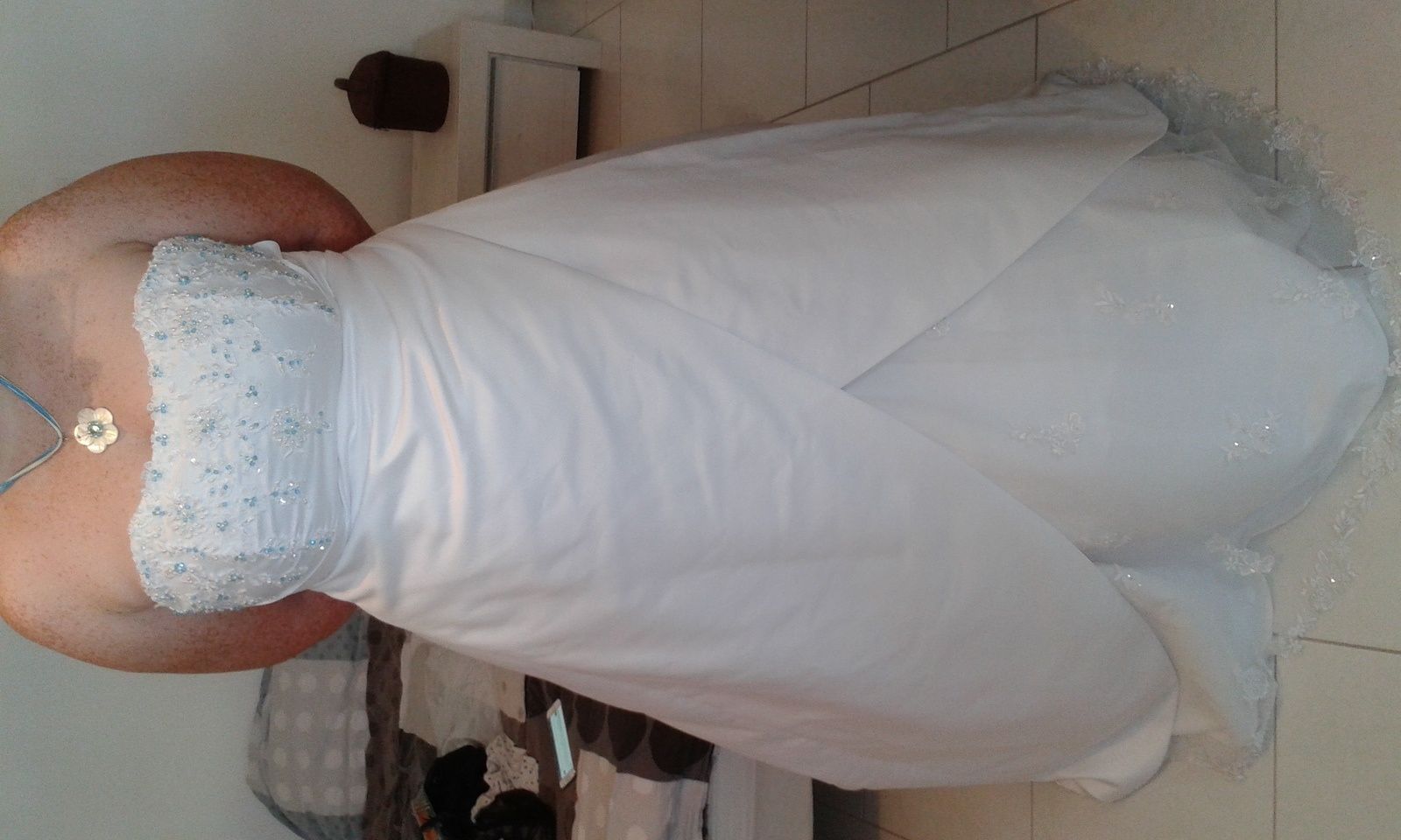 robe de mariée personnalisée bleu turquoise1 brin 2 folie 