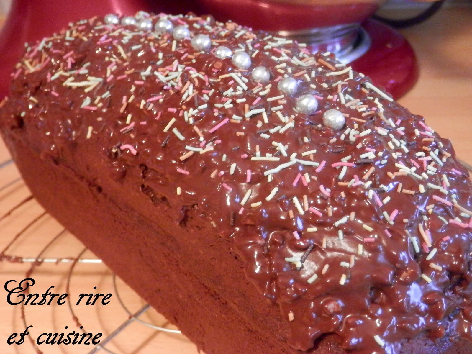 Cake au chocolat nappé façon &amp;quot;rocher&amp;quot; de Noël - Entre rire et cuisine