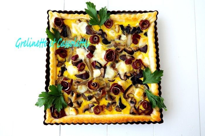 Tarte Forestière à la Viande des Grisons, épicée de Capucines