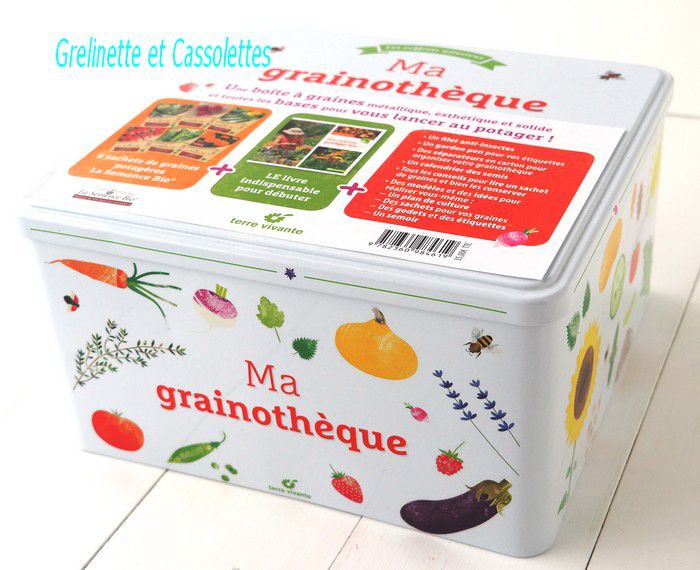 Grainothèque et kit de démarrage de Potager Bio, par Terre Vivante -  Grelinette et Cassolettes
