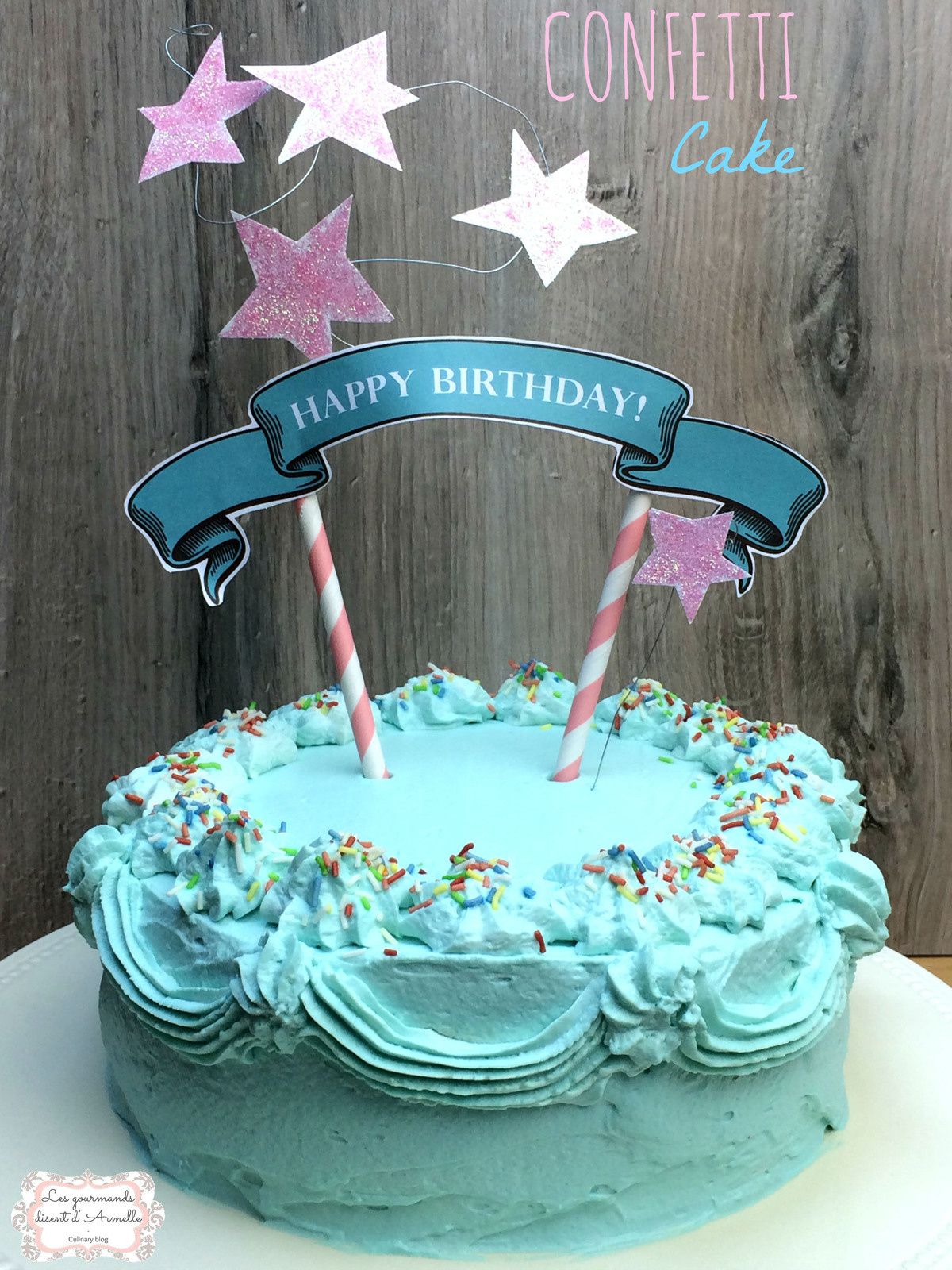 Confetti cake (birthday cake - gâteau d'anniversaire)