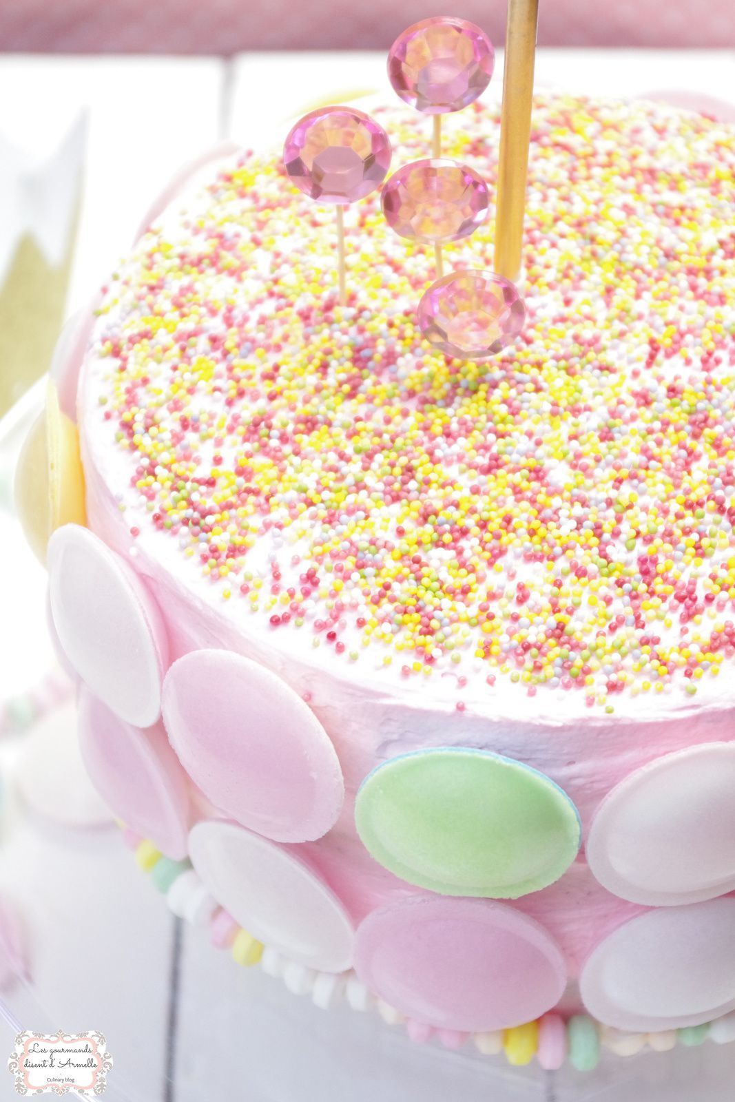 | Gâteau d'anniversaire de princesse | Layer cake chocolat mascarpone fraises © Les Gourmands {disent} d'Armelle