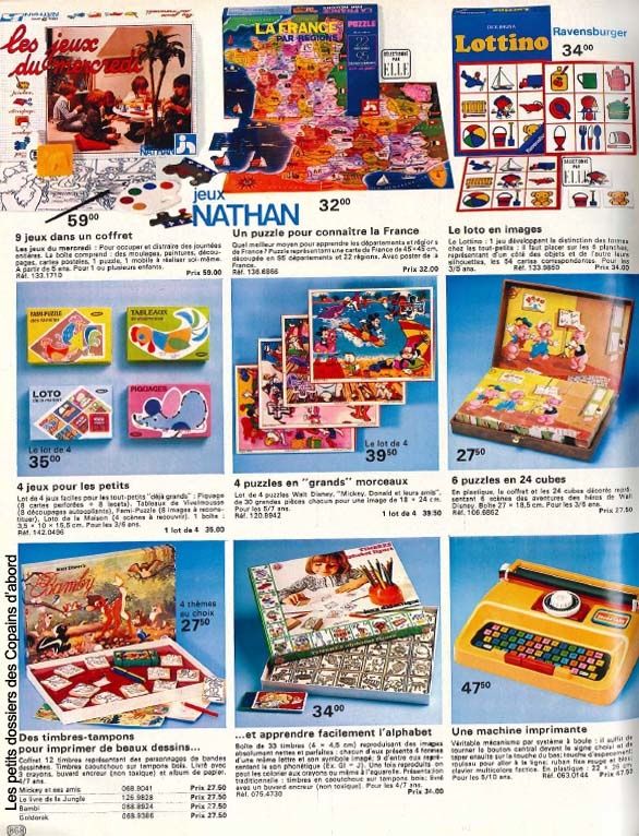 Les jouets du catalogue La Redoute 1979-80 par Nath-Didile - Les petits  dossiers des Copains d'abord