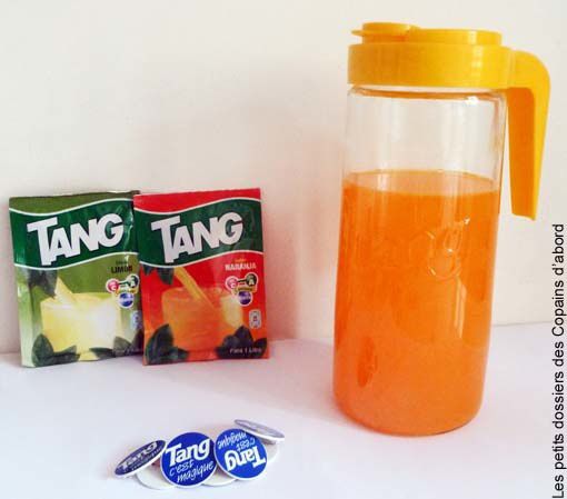 TANG, la boisson en poudre : Orange,Citron, Ananas, Fraise et Tropicale